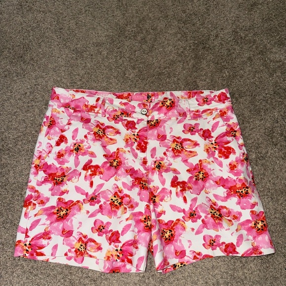 Isaac Mizrahi Pants - Isaac Mizrahi Pink Floral Women's Shorts
